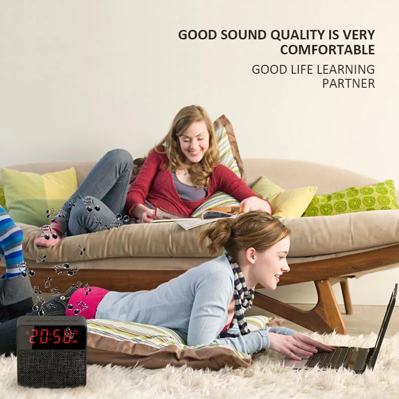 Magift Портативный Bluetooth Беспроводной столбца часы Колонки Поддержка карты памяти У