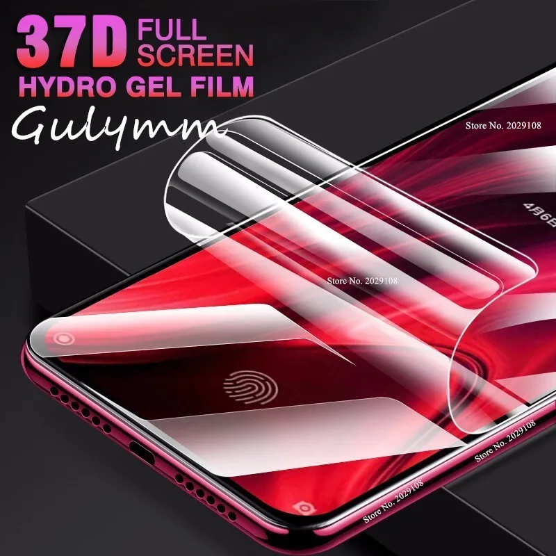 Гидрогелевая пленка 37D с полным покрытием для Xiaomi Redmi 10X Note 7 8T 9 9S Pro 8 Защита экрана