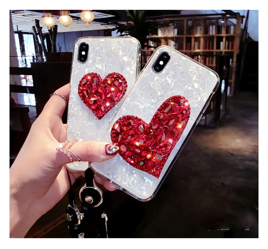 Чехол с сердечком для iPhone XS XR Max X 8 7 6 6S Plus модный Мягкий ТПУ чехол телефона |