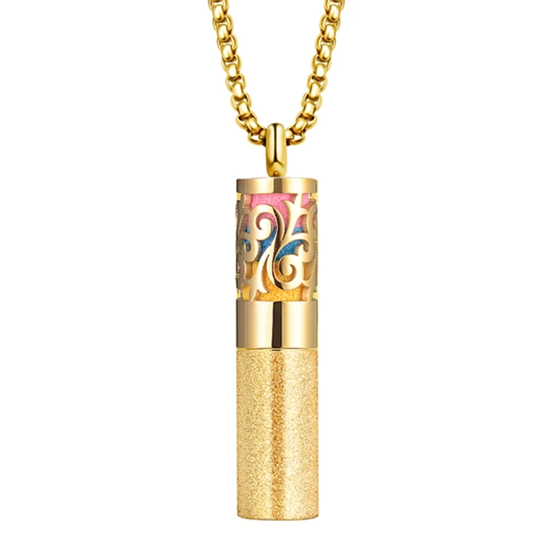 Цепочка ожерелье из нержавеющей стали масляный диффузор медальон пара кулон ожерелье флакон духов серебряные ювелирные изделия с 25 шт войлочных подушечек