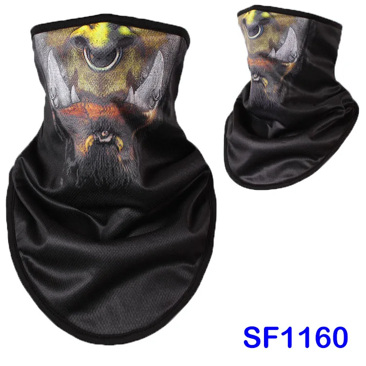 SF1160 Флисовые Слюнявчики для катания на лыжах и сноуборде с животными, маска для всего лица для мужчин, теплый треугольный 3D шарф с принтом для женщин, лыжная маска FJ43 - Цвет: SF1160