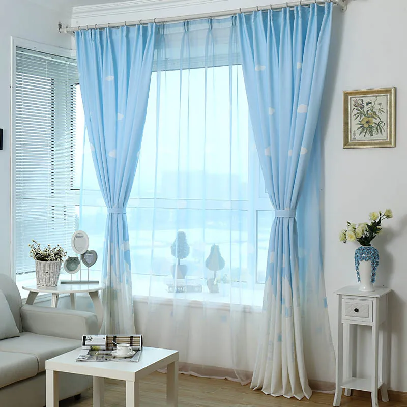 Шторы с принтом Замок шторы для спальни детские принцессы мультяшным облаком