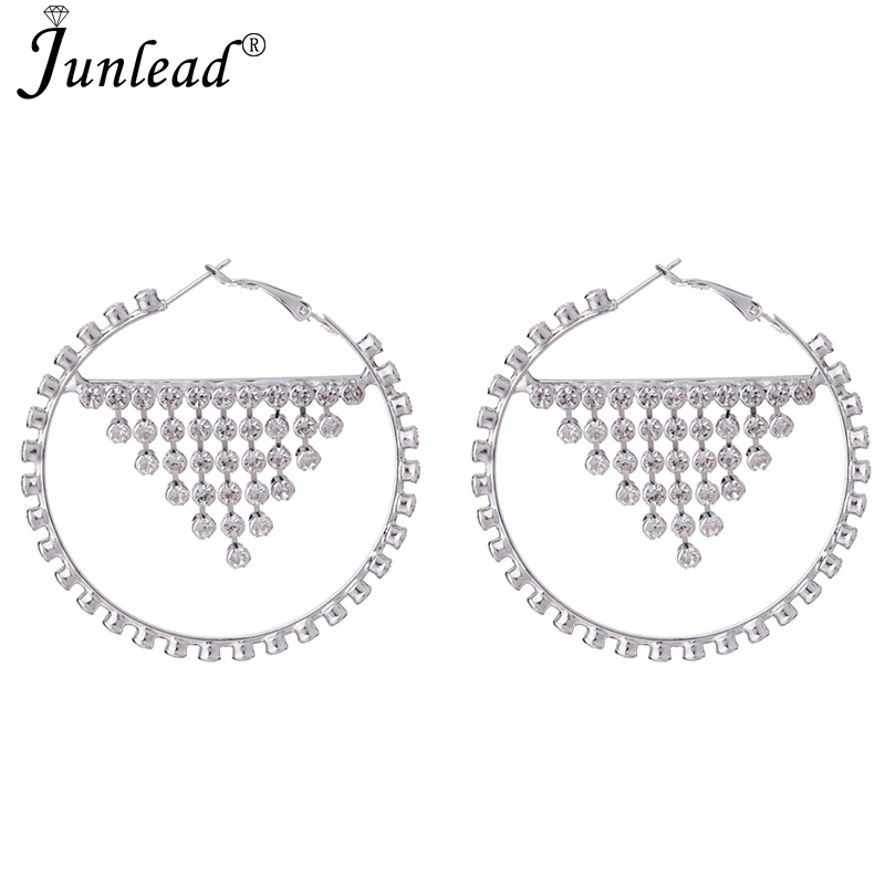 Женские винтажные серьги капельки Junlead большие круглые золотого/серебряного