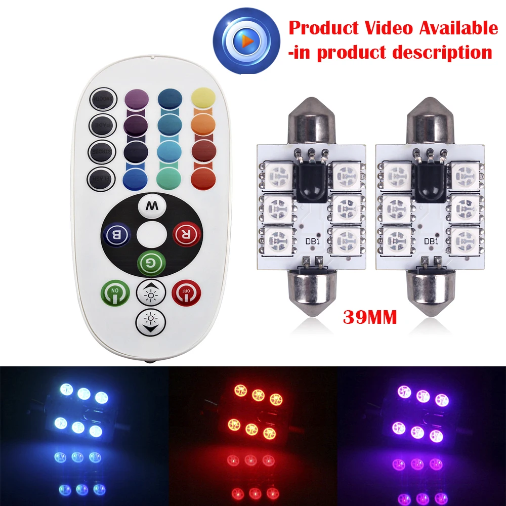 1 пара автомобилей светодио дный SMD LED мм 31 мм/мм 36 мм/39 мм/41 свет RC пульт
