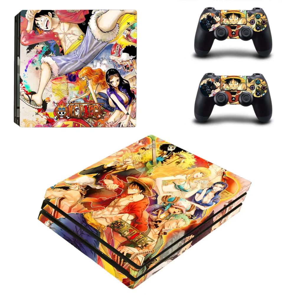 Аниме Одна деталь Луффи PS4 Pro кожи Стикеры наклейка для Игровые приставки 4
