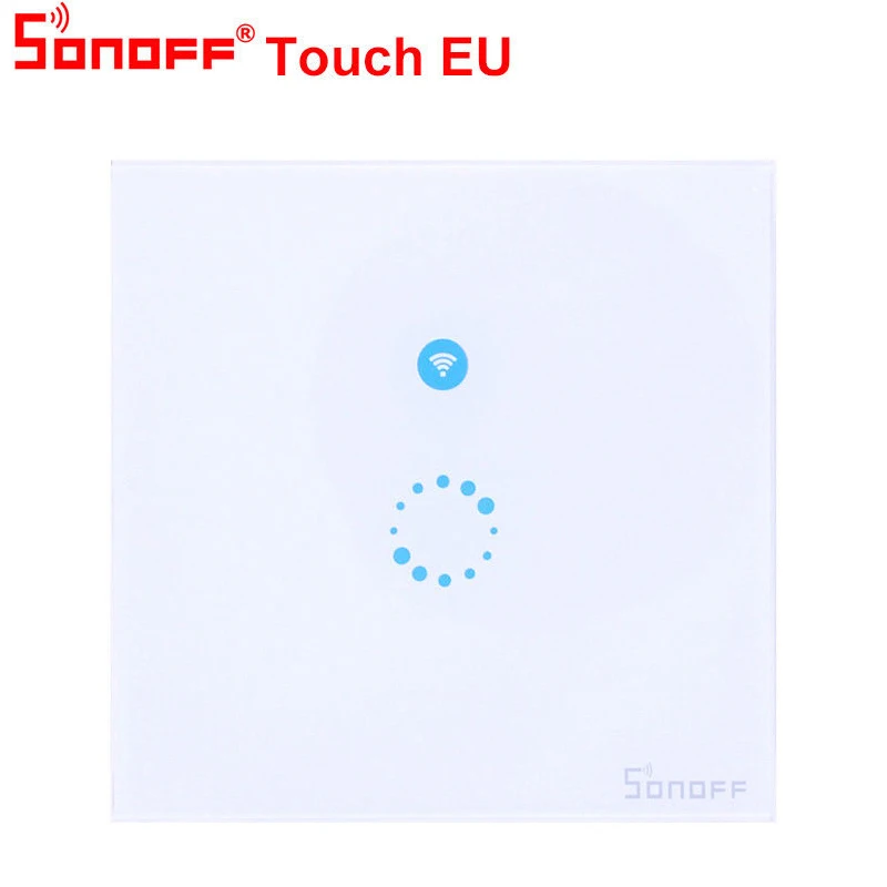 sonoff touch Itead Sonoff Touch/T1 EU Wifi настенный сенсорный выключатель 1 комплект 1 способ беспроводной дистанционный светильник релейное управление приложение работа с Alexa Google Home - Комплект: sonoff touch