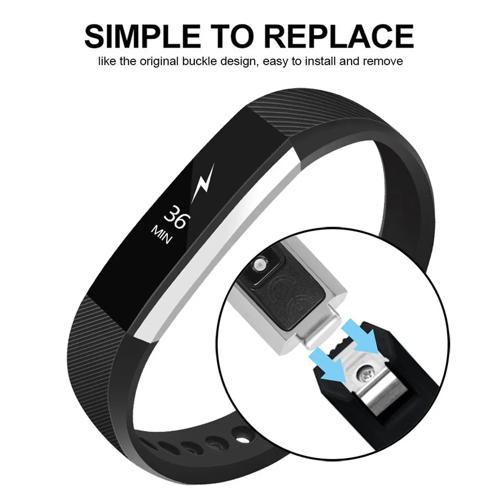 Honecumi спортивные полосы Замена для Fitbit Alta и Fitbit Alta HR силиконовые часы браслет Для Fitbit Alta HR маленький большой