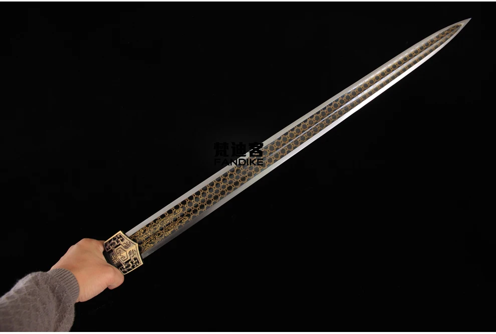 

Han Dynasty Chinese Sword Jian Folded Steel Sharp Blade Redwood Saya Handmade Red cliff sword HanJian The film and television sw