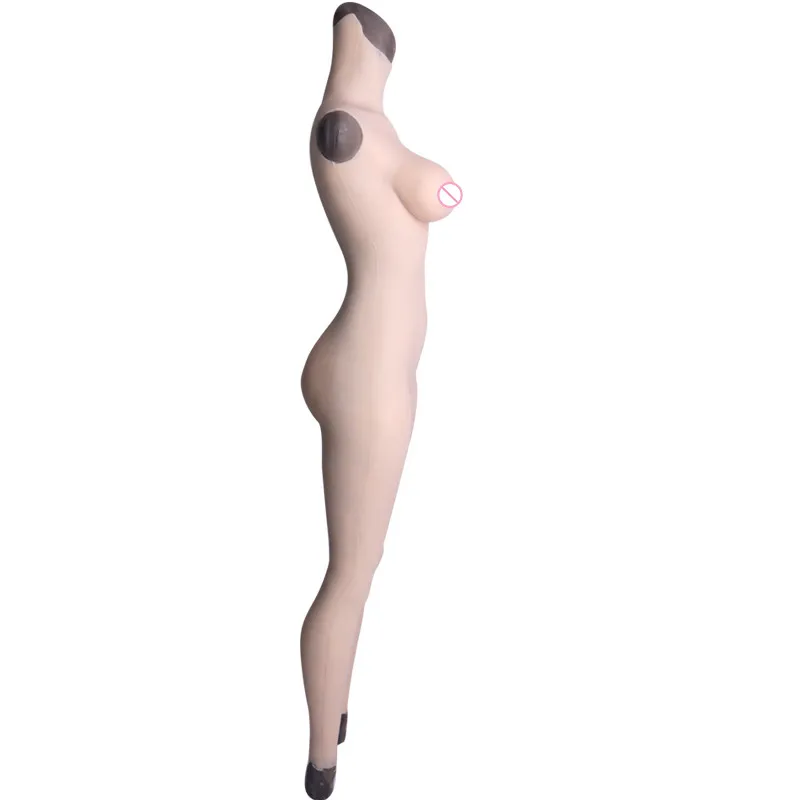 Чашка D искусственная силиконовая грудь соединенный комбинезон Плотные