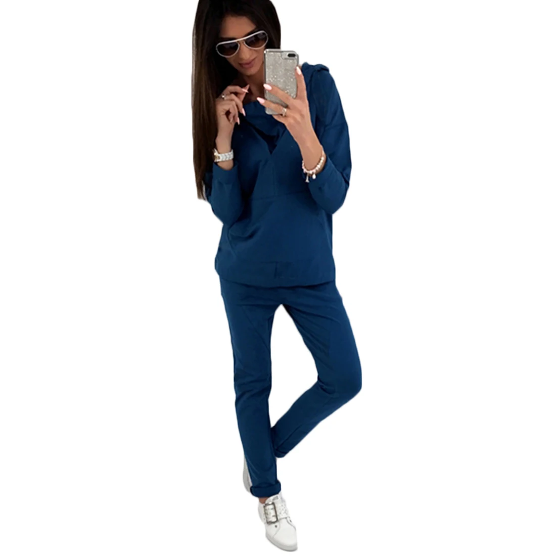 YJSFG дом осень Повседневный женский спортивный костюм комплект с длинным рукавом