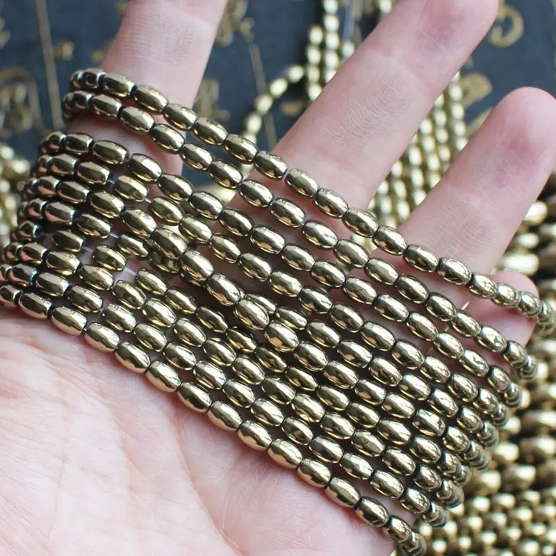 Овальные Бусины Из Натурального Гематита 15 дюймов на нить для изготовления