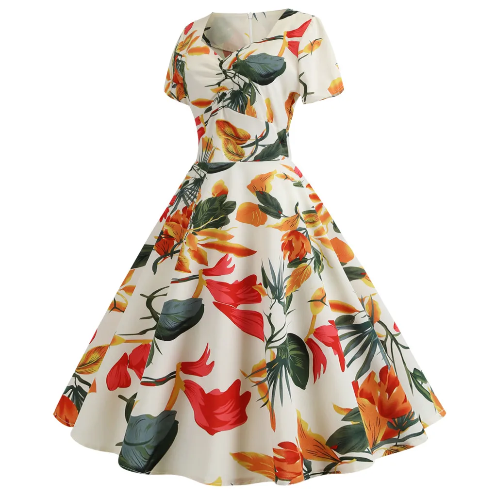 JACOSIN 2020 популярное модное женское платье с коротким рукавом и v образным вырезом