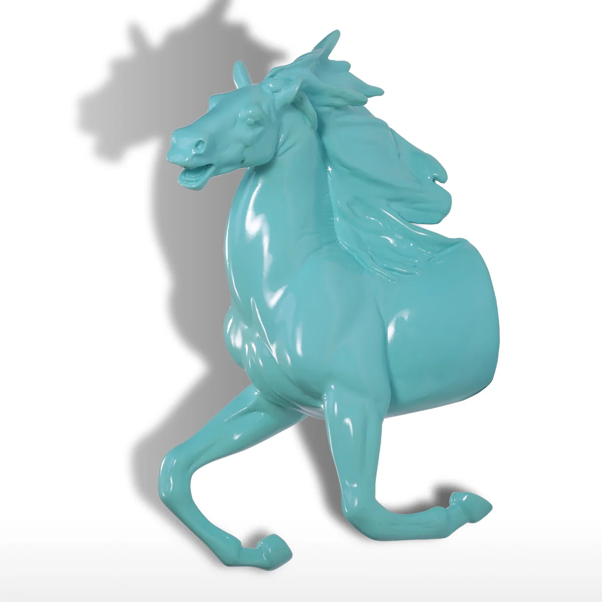 Tooarts смола для бега лошадь Декор стены (синий) настенный крюк декоративный