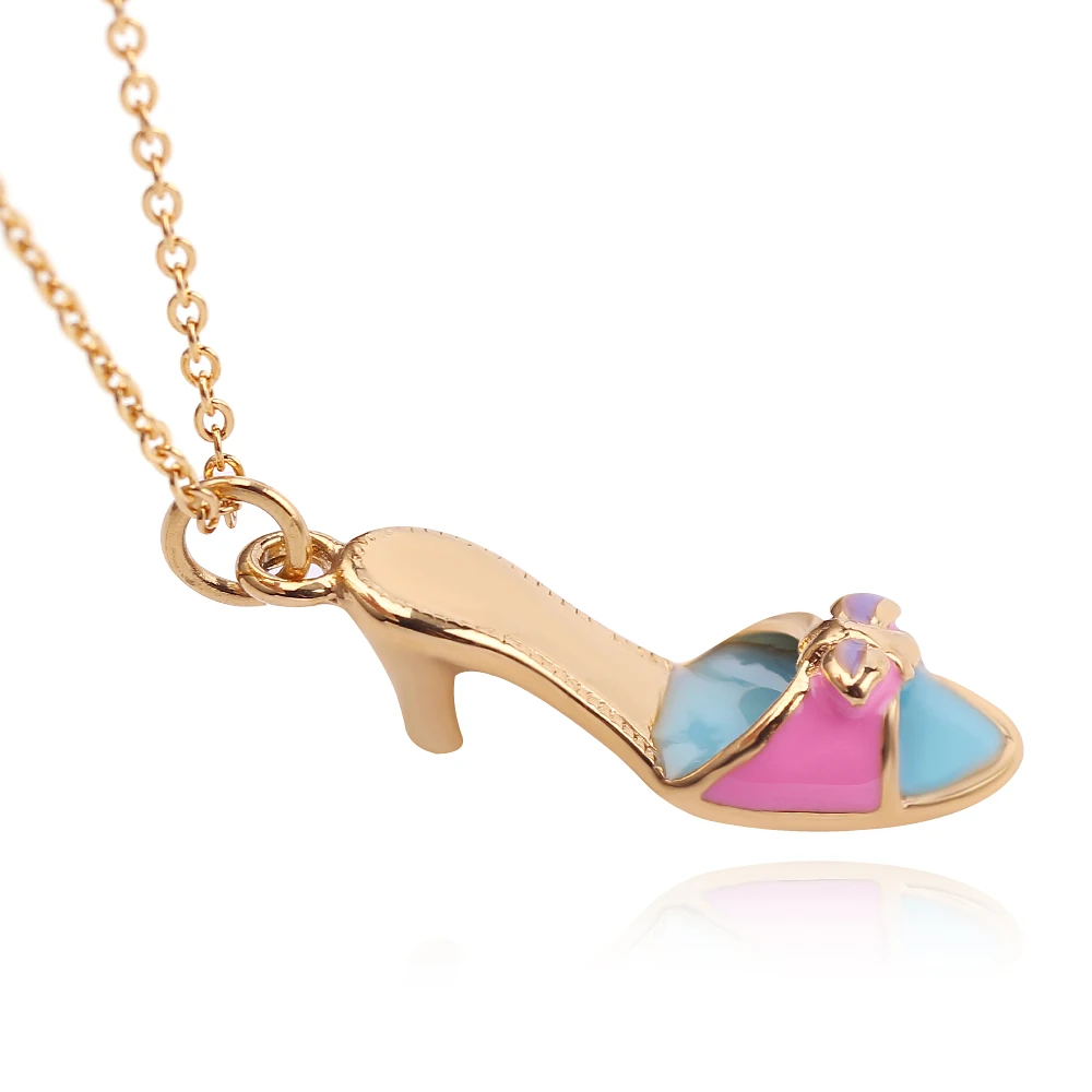 2 цвета элегантная женская обувь Подвеска Ожерелье Бижутерия модная на высоком