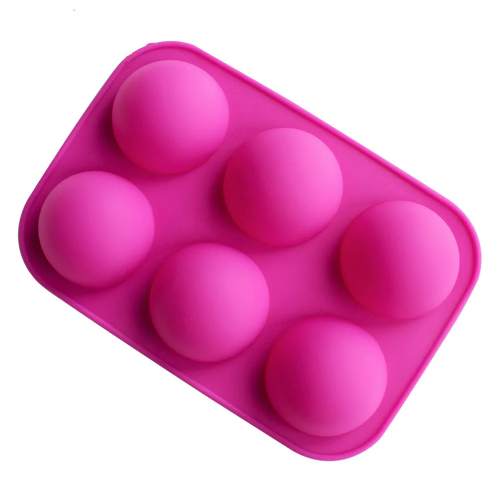 LIRUIKA силиконовые формы торт 6 отверстий полусферы Форма мыло ручной работы