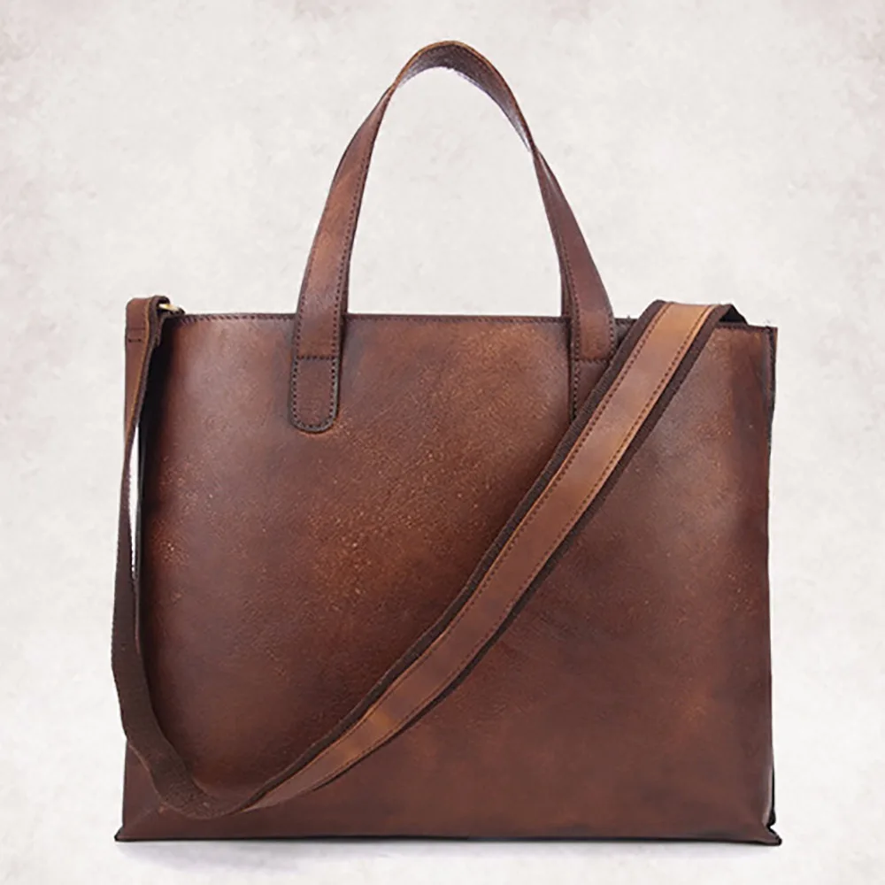 Новинка 100% натуральная кожа мужская деловая сумка тоут повседневная через плечо