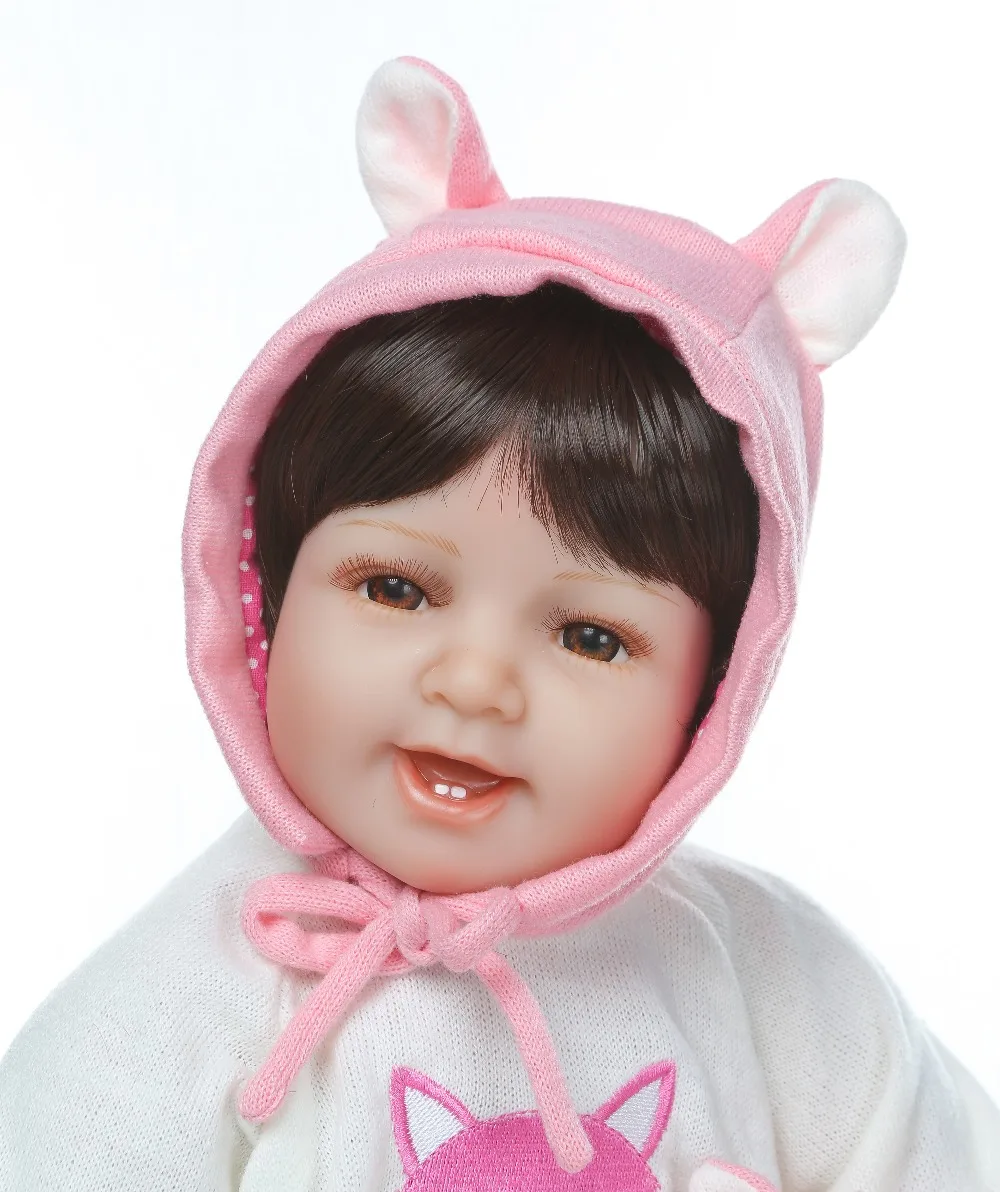 NPK 55 см мягкий силиконовый Reborn Baby Doll игрушка для девочки новорожденная принцесса
