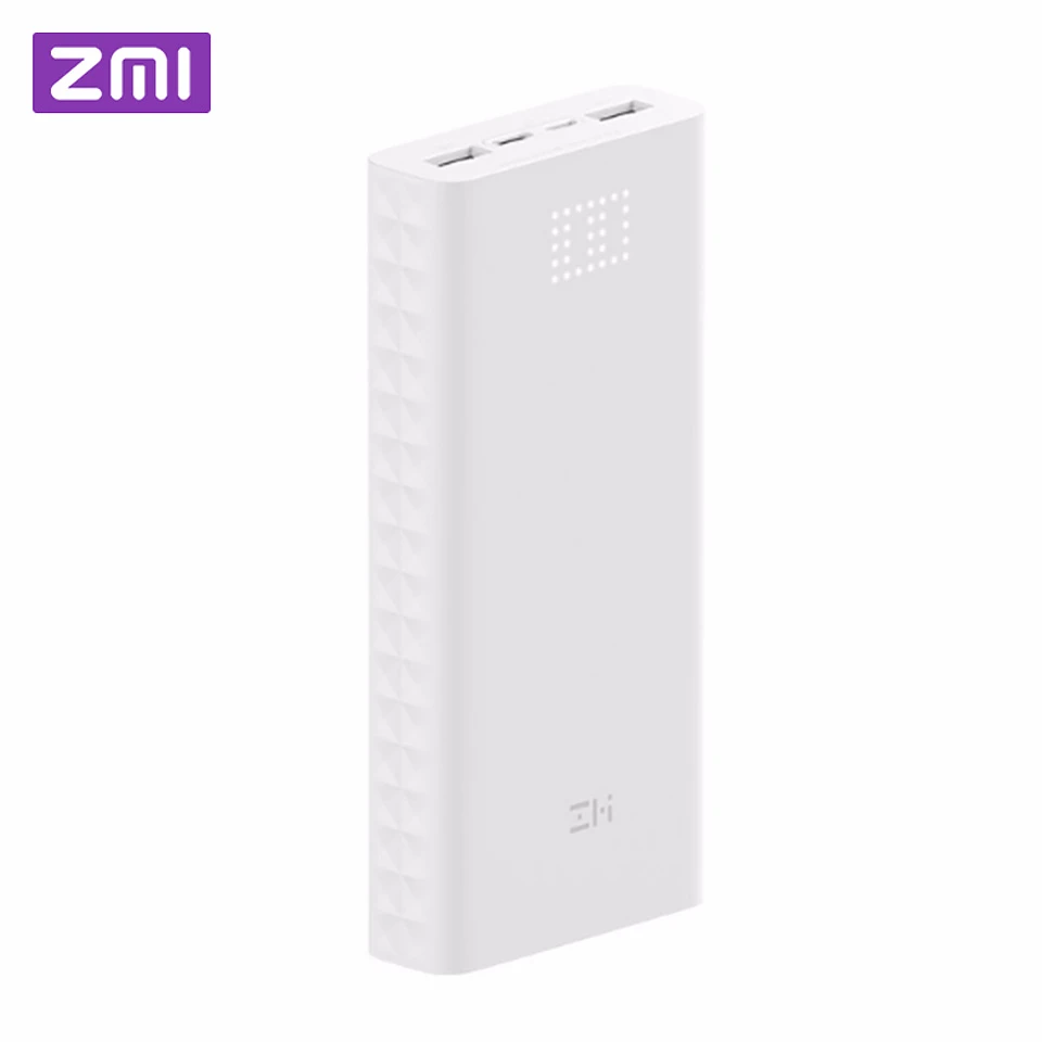 Xiaomi ZMI внешний аккумулятор внешнее зарядочное устройство 20000 мАч 3 7 в 74Wh Dual USB