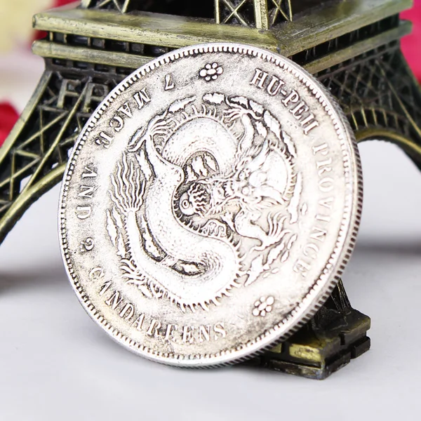 Mrosaa Древние китайские двухсторонние драконовые монеты династии Qing старые