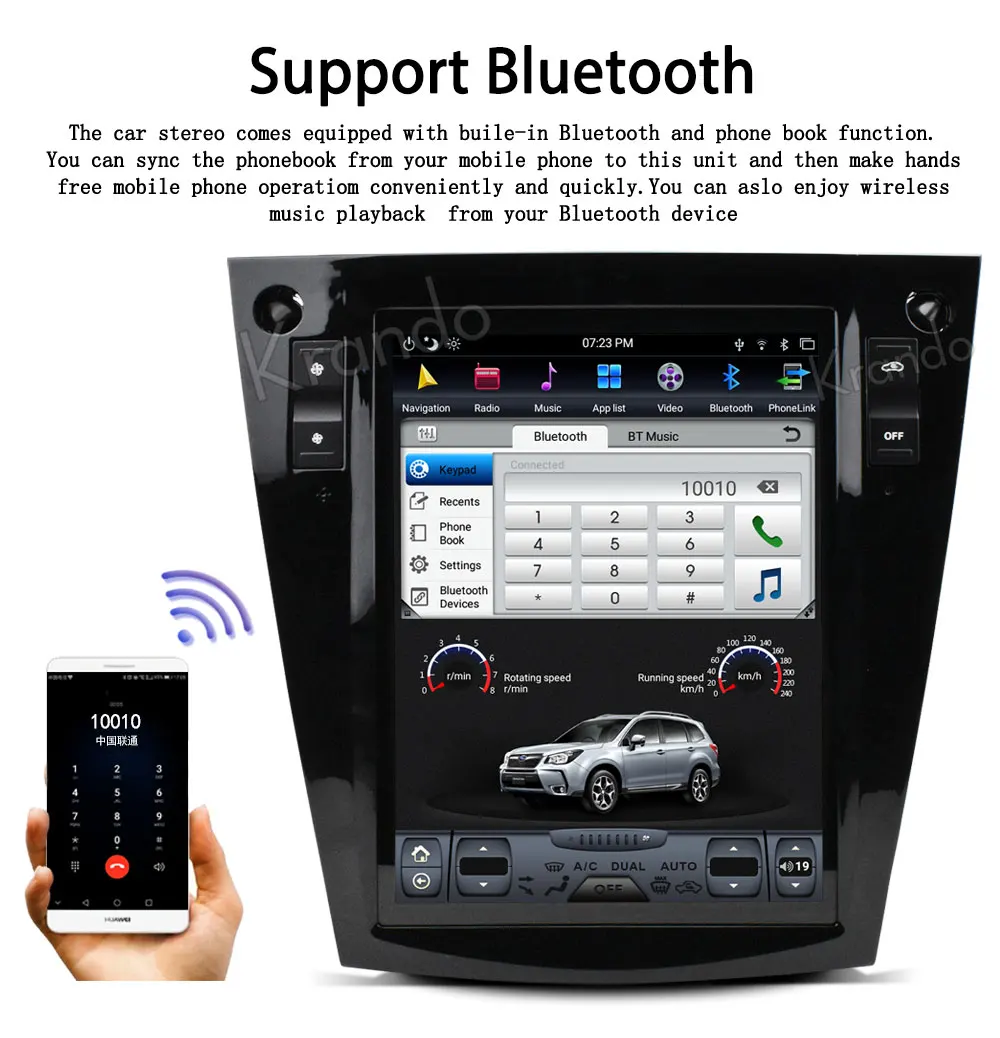 Krando Android 8,1 10," вертикальный экран автомобиля dvd Аудио плеер для Subaru лес/XV 2012- gps навигация Мультимедиа система