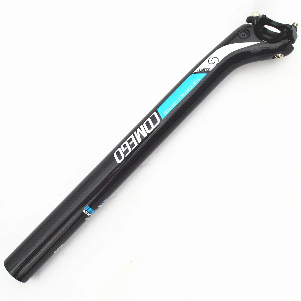 

super light full carbon MTB road bike seatpost bicycle parts 27.2/30.8/31.6*350/400 offset 25mm 3k finish