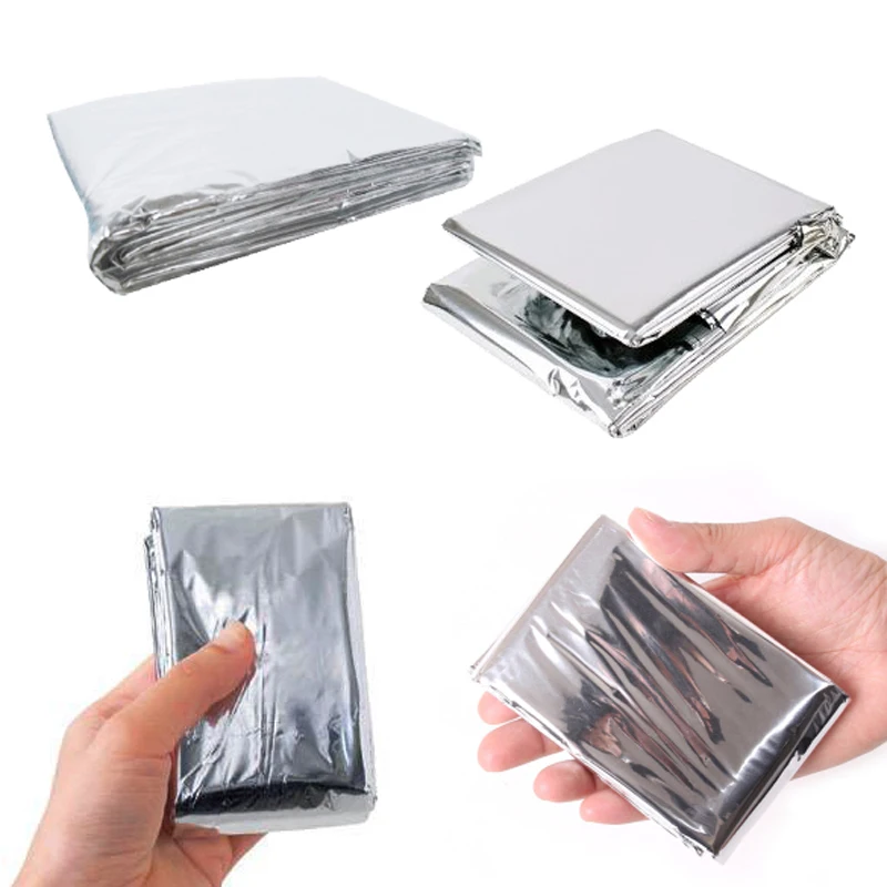 Портативные водонепроницаемые спасательные одеяла из термофольги Mylar