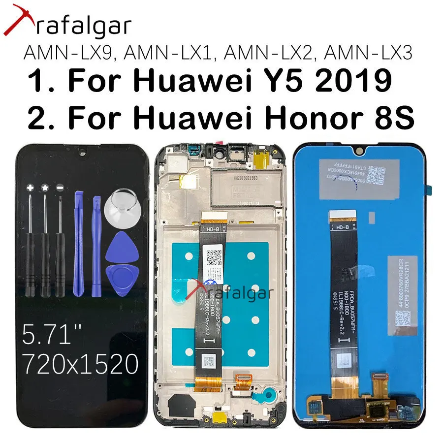 Дисплей для huawei Y5, ЖК сенсорный экран, дигитайзер с рамкой для huawei Honor 8S Y5, AMN-LX1 AMN-LX9, замена