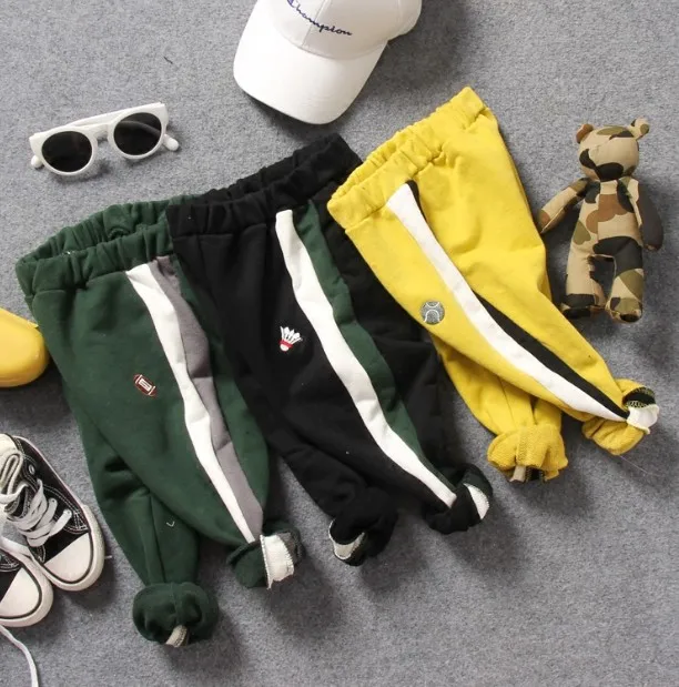 Только штаны 1 шт. От 2 до 8 лет новинка 2017 года осенние махровые повседневные для