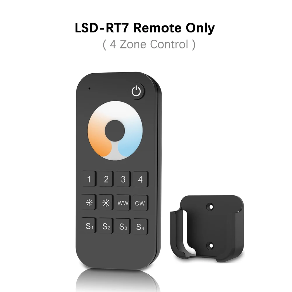 LSD-RT7 Remote Only Светодиодная лента RGBW/RGB/ССТ/затемнением+ 2,4G Беспроводной РЧ пульт дистанционного управления 4 канала светодиодный RF контроллер для RGB/RGBW Светодиодные ленты светильник - Цвет: LSD-RT7 Remote Only