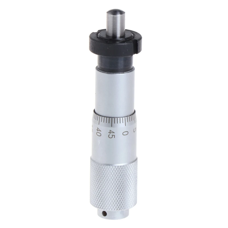 

OOTDTY Silver Range 0-13mm Round Needle Type Measure Tool Knurled Adjustment Knob Micrometer Head Measurement
