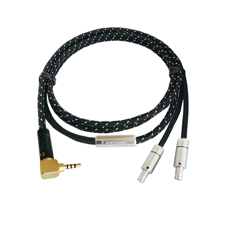 Fanmusic ZY HiFi OCC 6N HD800 800s 820 Портативный кабель наушников обновления 1 2 м ZY-303