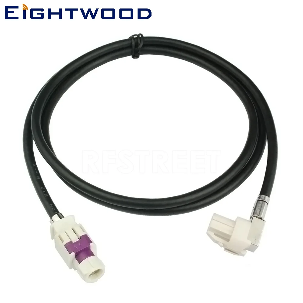 Eightwood Vehicle High-speed Data Transmission FAKRA HSD B Code Male USB LVDS Shielded Dacar 535 4-Core Cable for Benz BMW Audi