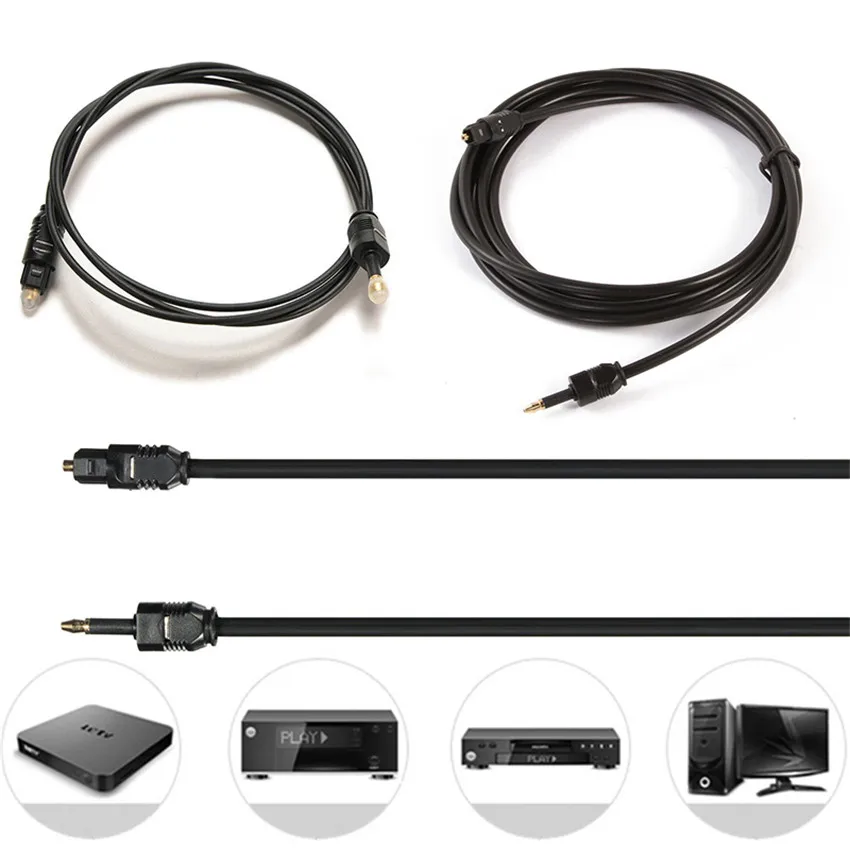 EMK цифровой Toslink к Мини кабель 3 5 оптический SPDIF аудио для Macbook мини диск 1 м 2