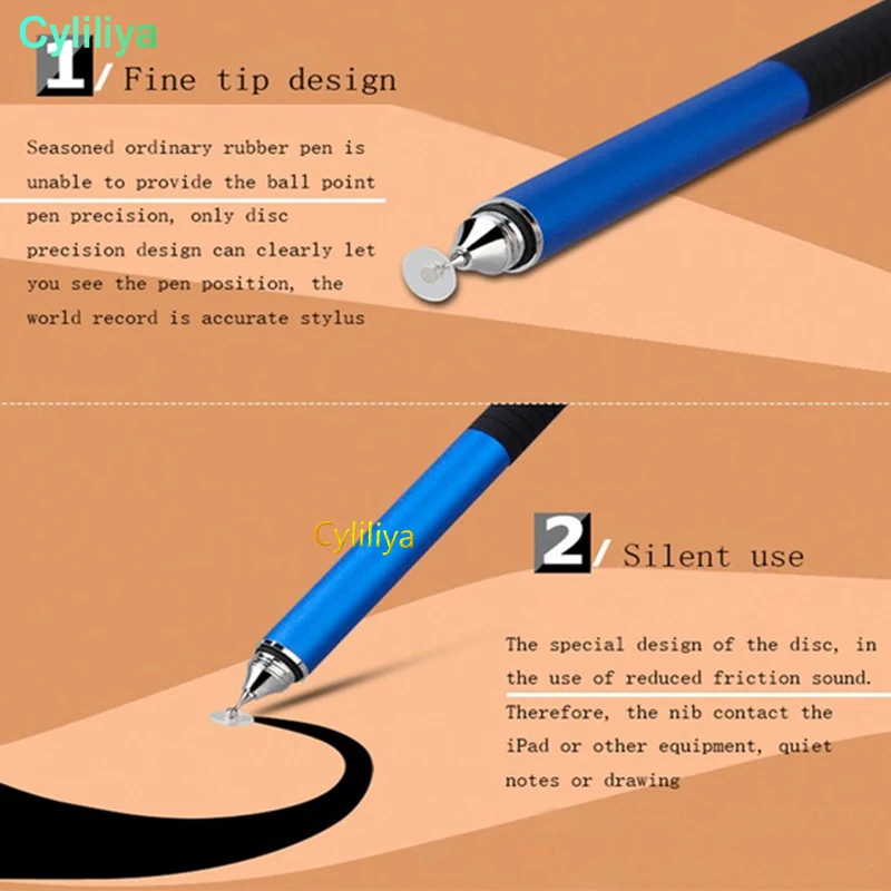 30pcs 2 in 1 Multifunction Fine Point Round Thin Tip Touch Screen Pen Capacitive Stylus For Smart Phone Tablet iPad iPhone | Мобильные