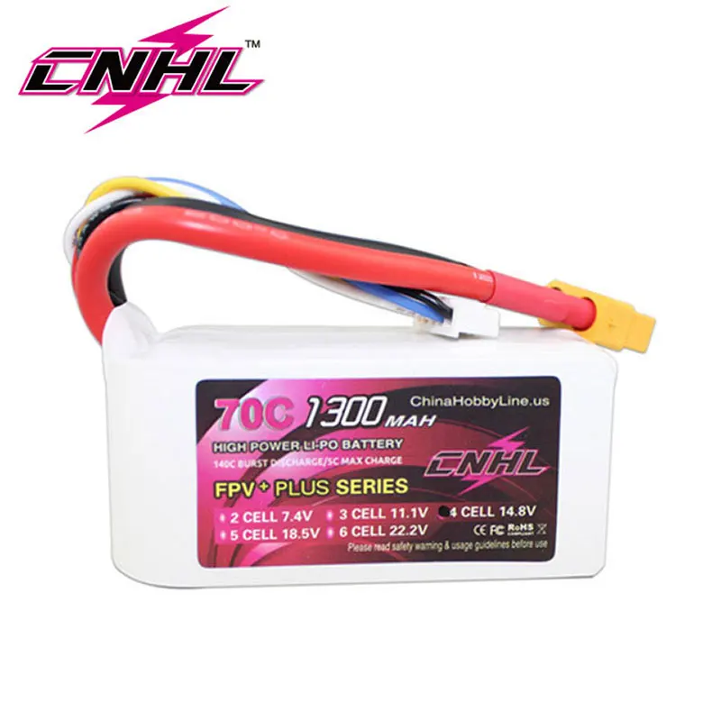 2 шт. CNHL G + плюс 1300 мА/ч 4S 14 8 V 70C Lipo Батарея для видом от первого лица с XT60