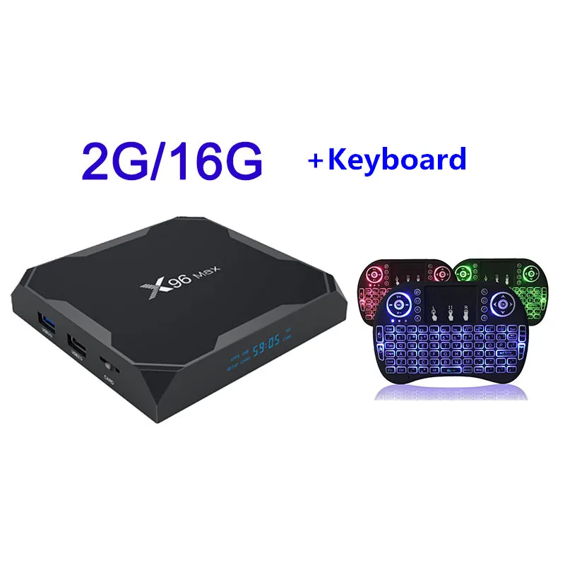 2g16g i8 X96 max Amlogic s905x2 ТВ приставка android 8,1 x96max 2G16G/4G32G/4G64G четырехъядерный ARM 2,4G& 5GHz Wifi BT 1000M 4K ТВ-приставка PK T9 - Цвет: 2g16g i8