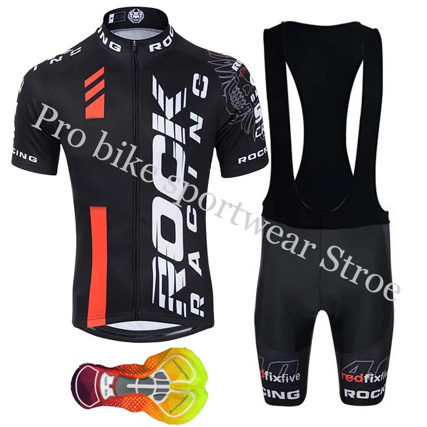Cycling jersey set 2 Rock Racing Man быстросохнущая велосипедная футболка Летняя одежда для велоспорта с короткими рукавами комплект Ropa велосипедная майка MTB велосипедная одежда - Цвет: Cycling jersey set 2