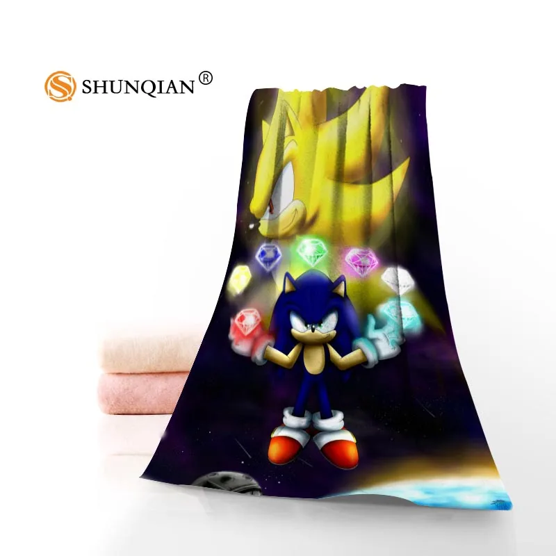 Новые пользовательские Sonic полотенце с ежом печатных хлопок лицо/банные полотенца из микрофибры Ткань для детей Мужчины Женщины полотенце для душа s A8.8 - Цвет: 19