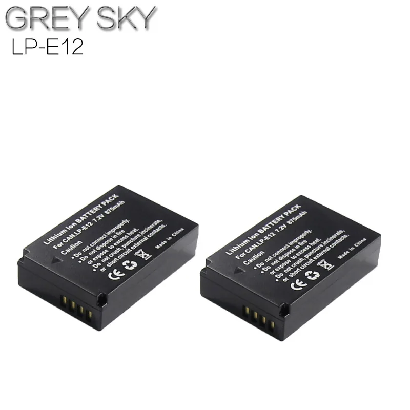 2 шт. LP-E12 LPE12 LP E12 батарея для камеры+ ЖК USB зарядное устройство для Canon EOS M10 Kiss X7 Rebel SL1 EOS 100D DSLR L10 - Цвет: 2battery