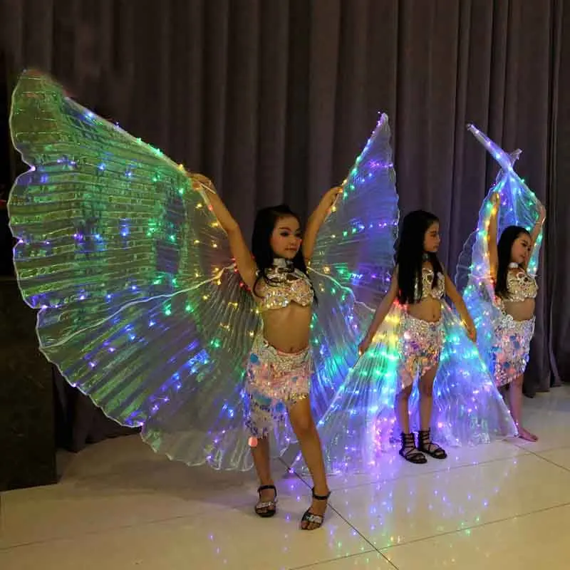 Дети Led Isis живота крылья белый радужные Детские СВЕТОДИОДНЫЕ Светящиеся Крылья