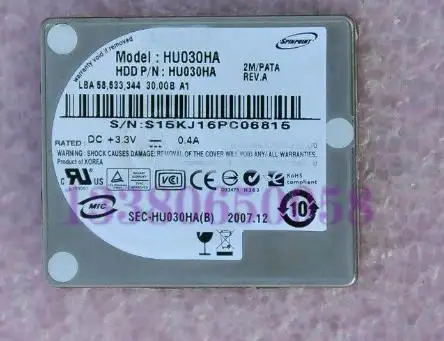 

100%New in original 1 year warranty HU030HA 30G CE 1inch CE Need more pictures, please contact me