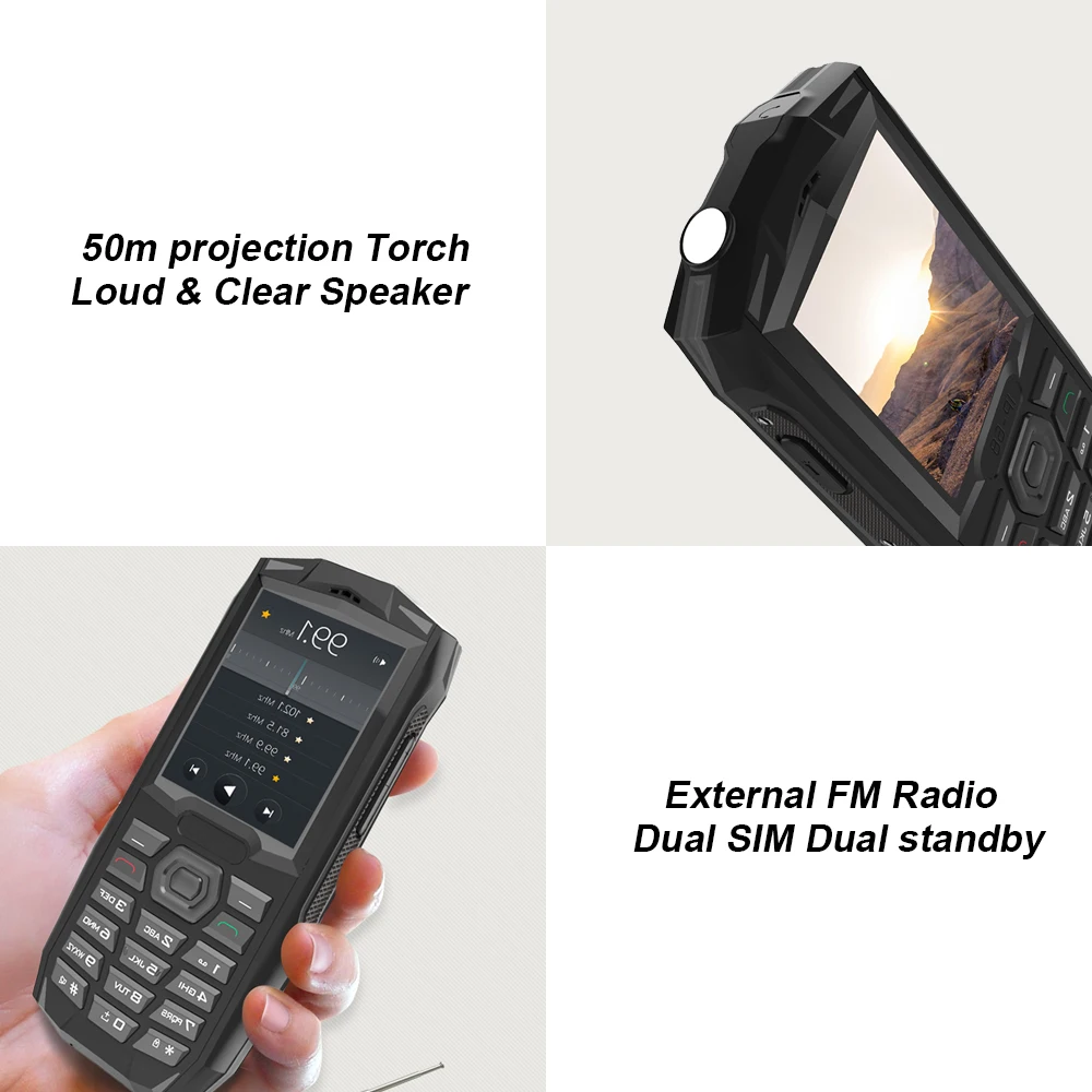 Blackview BV1000 IP68 tri доказательство 2 4 дюймов мобильного телефона 3000 мАч громкий