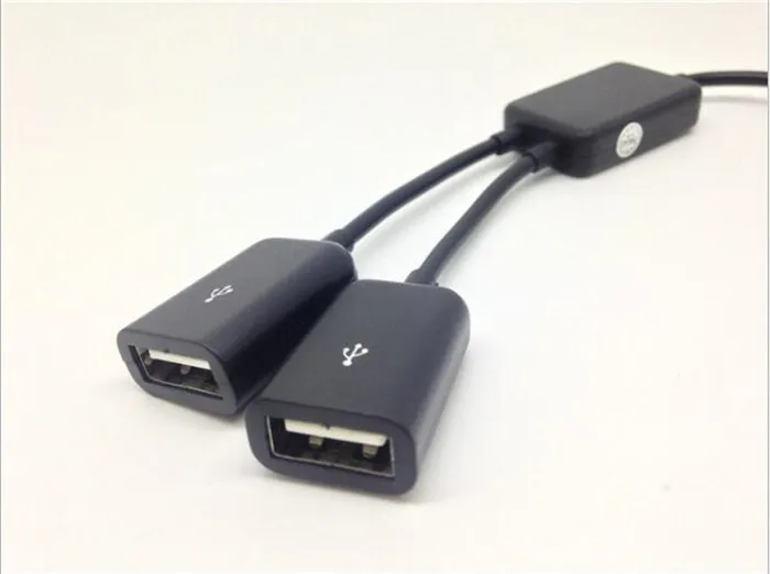 1 шт. 2 Порты и разъёмы HUB Micro USB Host OTG Кабель адаптер для Samsung Galaxy Android Планшетные ПК|otg