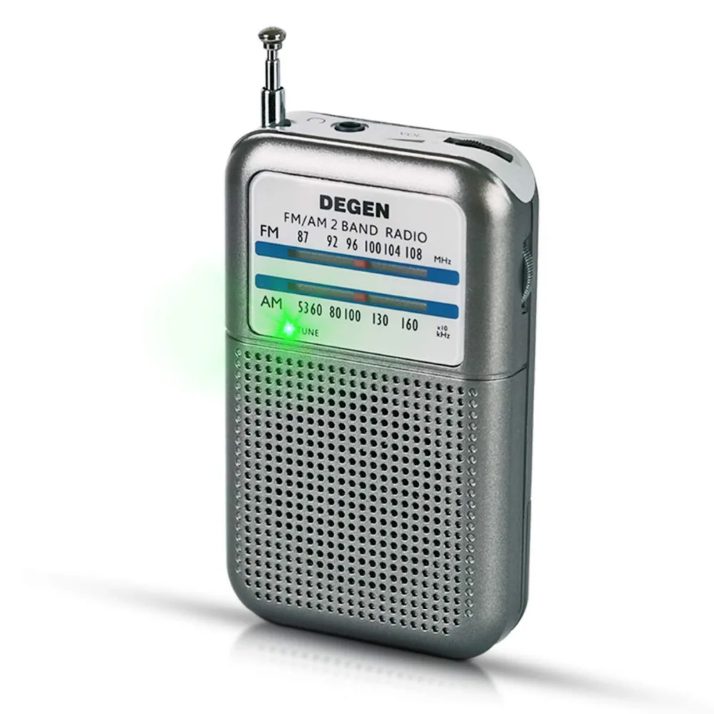 PRUNUS DEGEN DE333 Портативный мини карманный FM/AM (MW) транзистор радио отличный прием
