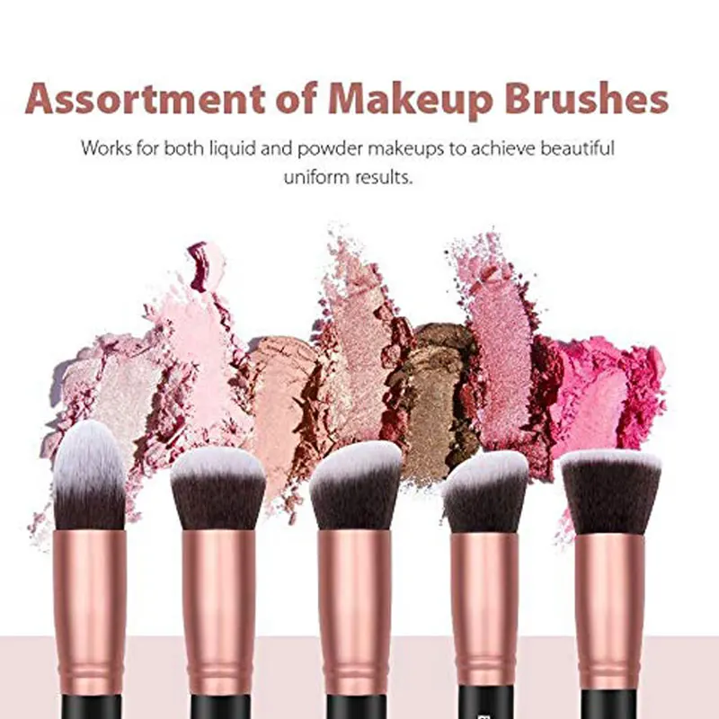 14 Pcs high quality Makeup Brushes Premium blush Synthetic Foundation Powder Concealers Eye Shadows Make up blending Brush Set | Красота и