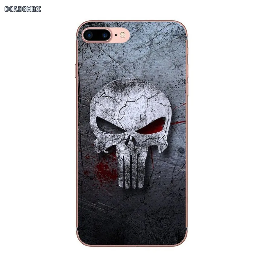 Прозрачные мягкие чехлы для Huawei P Smart P8 P9 P10 Lite Y6 Y7 Y9 Prime Pro 2017 2018 2019 Movie The Punisher Logo |