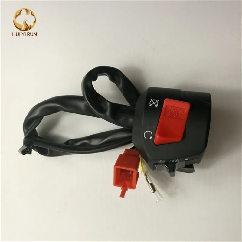 Роскошный Универсальный руль для мотоцикла черный переключатель сигнала