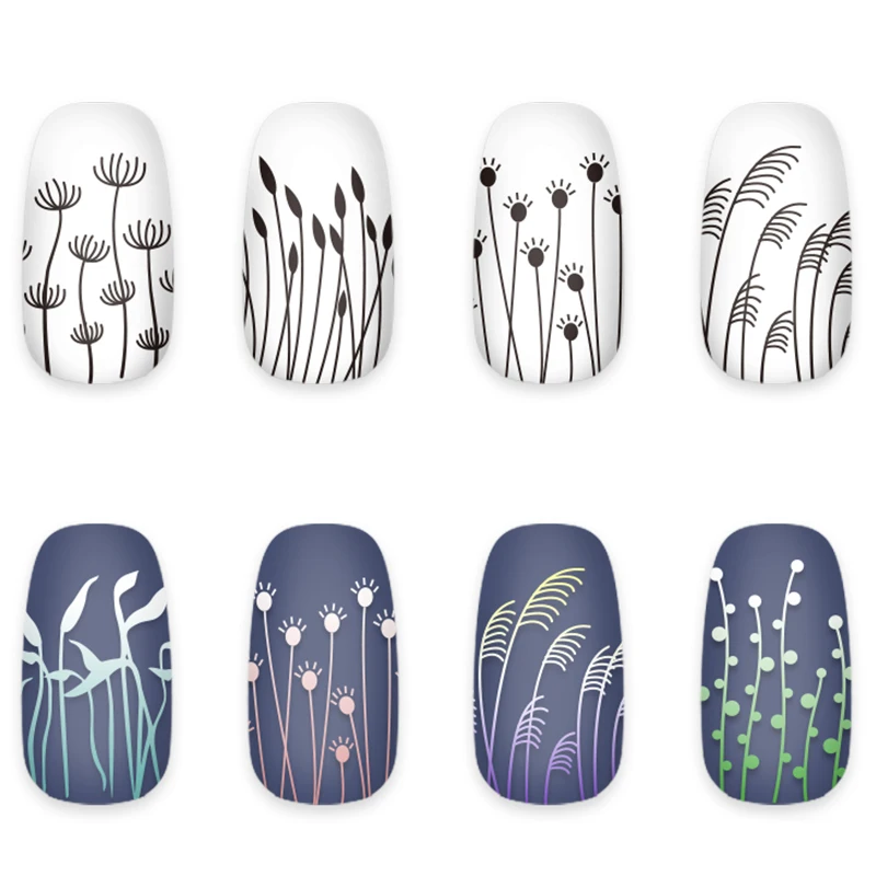 Rolabling Nail Art Stamping Plates Nature Wild Plants Image Template Design Plate Printing Templates Stamper | Красота и здоровье