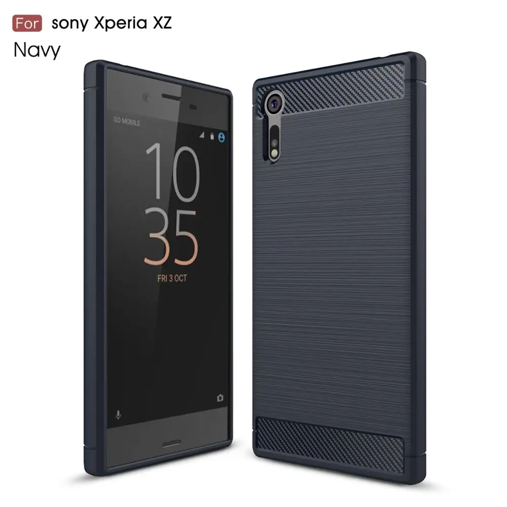 Чехол для телефона Sony Xperia XZ 5 2 Роскошный Матовый чехол из углеродного волокна и
