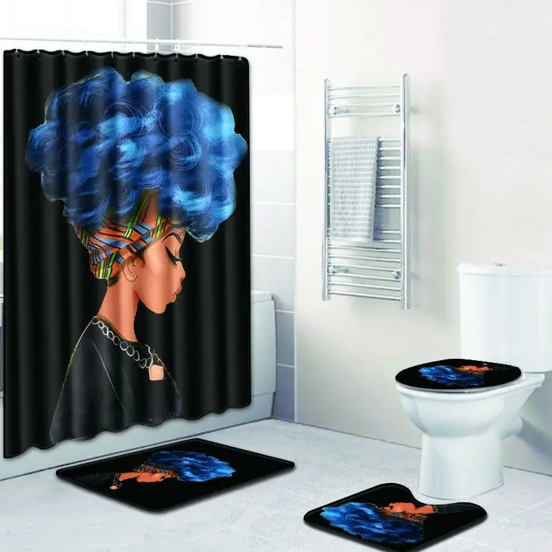 Bathroom Non-Slip Anti Slip Pedestal Rug Lid Toilet Cover Carpet Bath Mat Shower Curtain Floor Rugs | Дом и сад